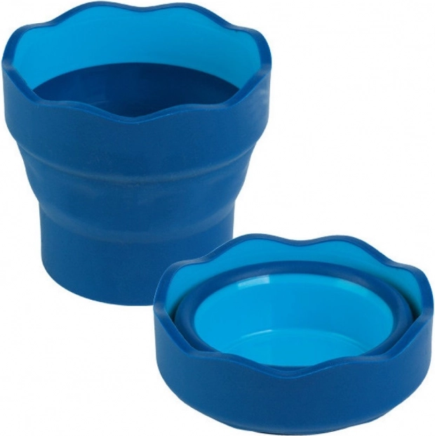 Faltbarer Wasserbecher Clic&Go blau von FABER-CASTELL