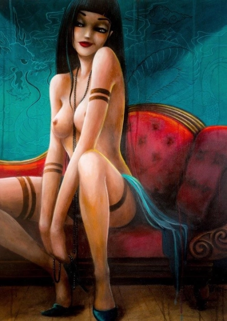 Puzzle Misstigri: Fräulein Drachenlady 1000 Teile