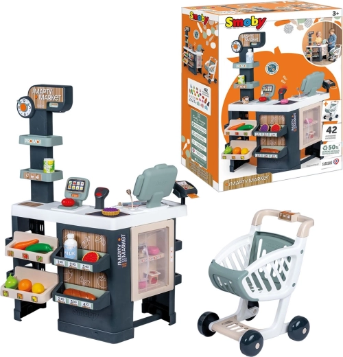 Smarty Market Kinder-Supermarkt mit Kasse und Einkaufswagen