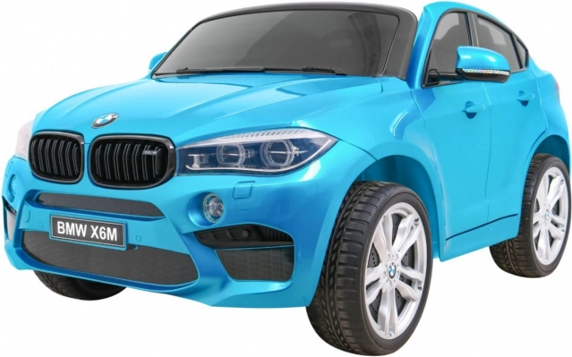 Elektrisches Auto BMW X6M XXL für 2 Kinder, lackiert, mit Fernsteuerung – Blau