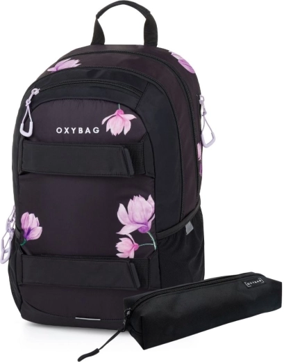Schulrucksack mit Etui OXY Sport Flowers