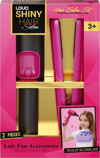 Friseursset mit Sound – 2-teiliges Glätteisen und Zubehör