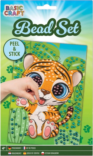 Grafix Perlen-Mosaikbild Tigerchen 21 × 14,5 cm