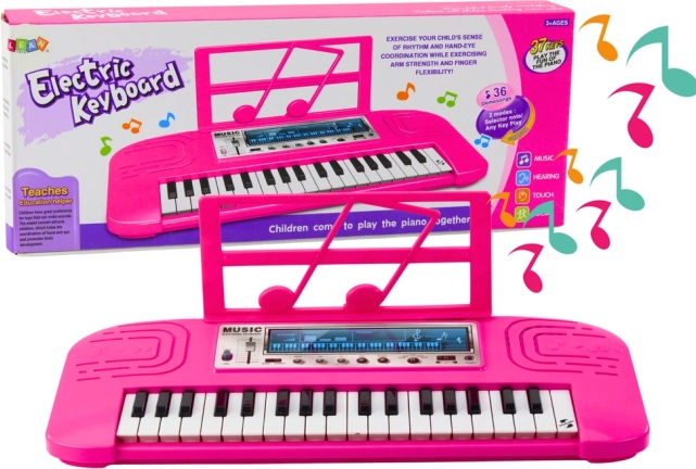 Elektrisches Piano für Kinder 36 Melodien Rosa