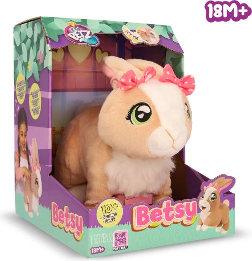 Interaktives Kaninchen Betsy mit Soundeffekten, 26 cm