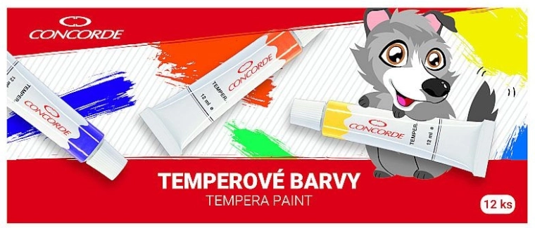 Tempera-Farben CONCORDE 12× 12 ml