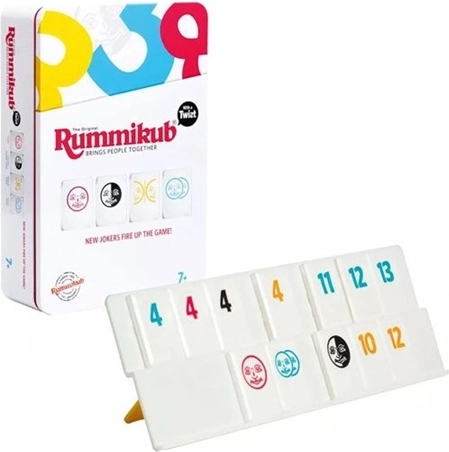TMT Rummikub 3-in-1-Reisespiel in einer Metalldose