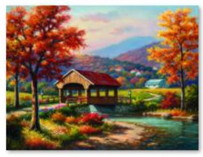 Diamantmalerei – Herbstlandschaft 40 × 30 cm - 1 Stück