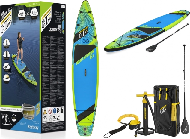 Aufblasbares Paddleboard Hydro‑Force Aqua Excursion 12.6 (381 × 79 × 15 cm) von Bestway