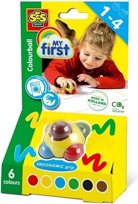 SES Creative My first bunter Kugelstift mit 6 Farben