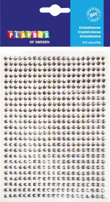 Selbstklebende silberne Steinchen 525 Stk.