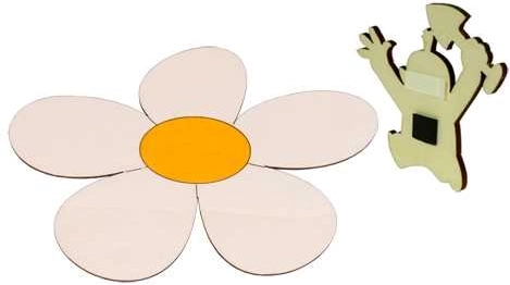 Holz-Dekorationsmagnet Margerite