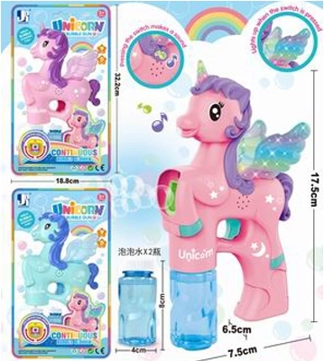 Seifenblasen-Einhorn 60 ml mit Labyrinth im Deckel