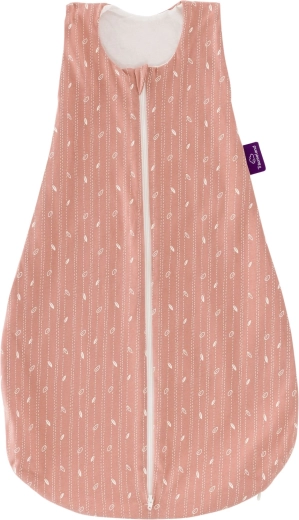 Träumeland Schlafsack GOTS Liebmich Blätter rosa 70 cm