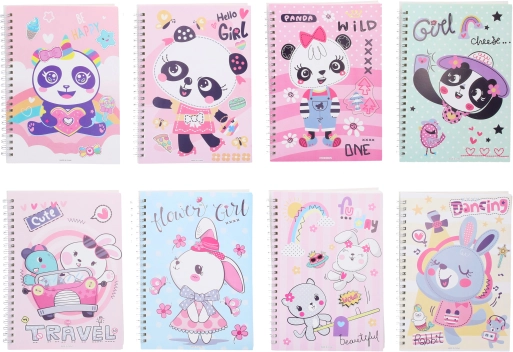 Liniert Spiralblock 14,5x20,5 cm, 80 Seiten