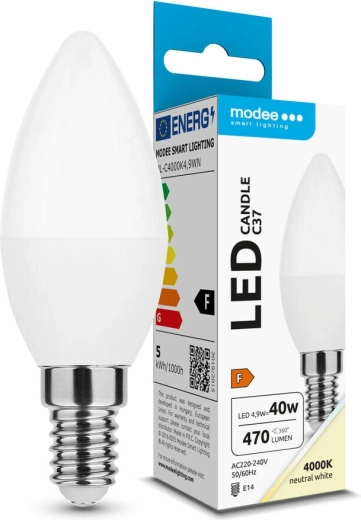 Modee LED-Lampe Candle C37 4,9 W E14, 470 lm, neutralweiß