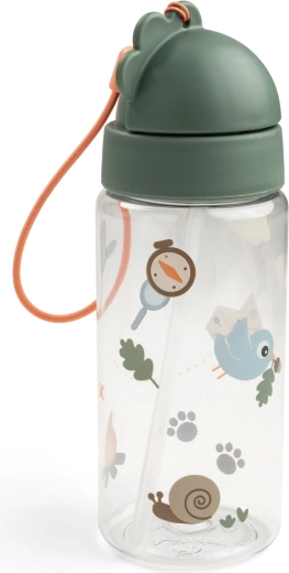 Done by Deer Trinkflasche mit Strohhalm Tiny trails grün 350 ml