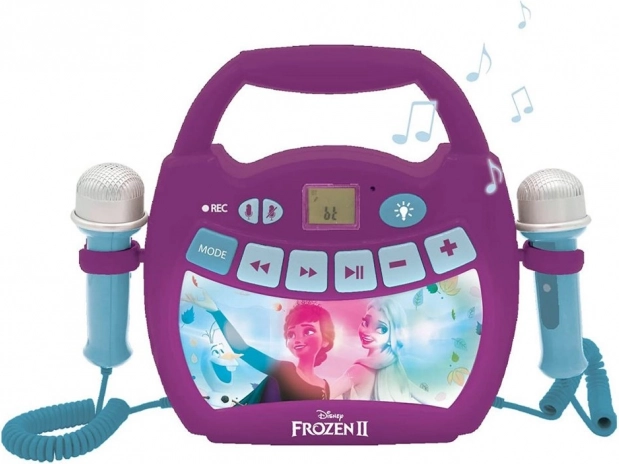 Disney Frozen Karaoke-Lautsprecher mit Mikrofonen und Beleuchtung