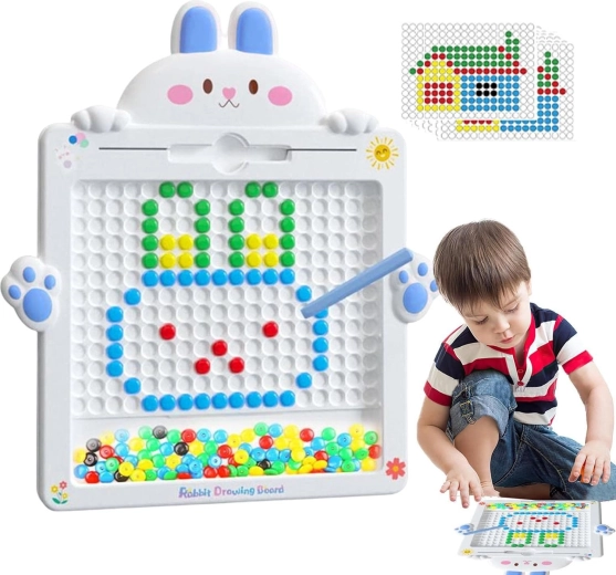 magnetische Zeichentafel Häschen blau – WOOPIE (Set mit 12 Stk.)
