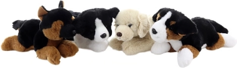 Plüsch liegender Hund 20 cm umweltfreundlich