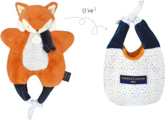 Doudou Fuchs in Tasche 3-in-1, 30 cm