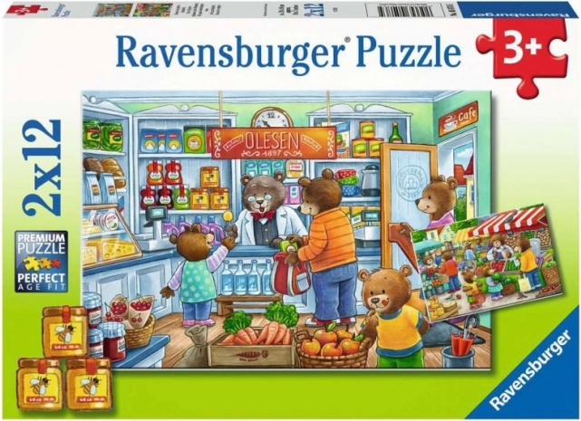 Puzzle 2×12 Teile im Supermarkt