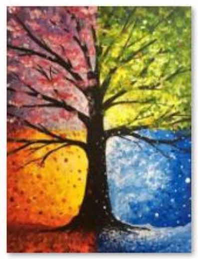 Diamantmalerei – Bild Baum 30 × 40 cm