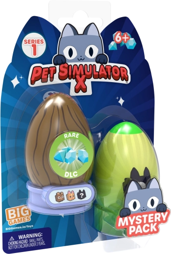 Eier mit PET SIMULATOR Figuren – Set 2 Stk (8 cm)