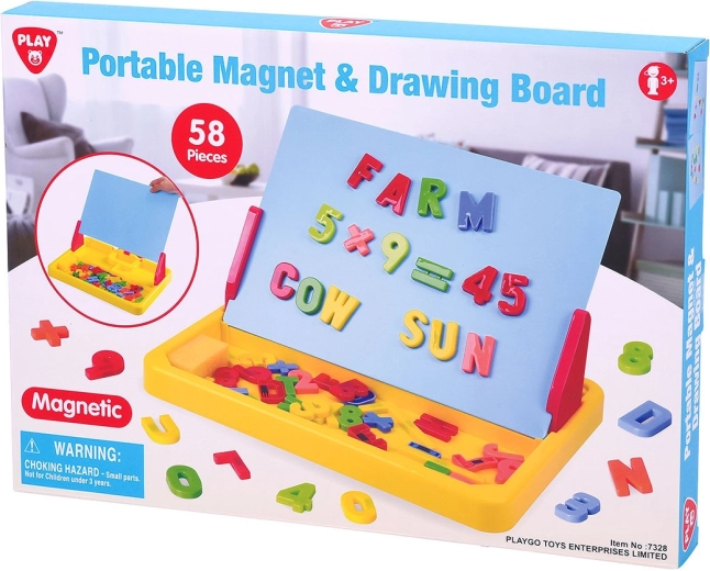 Playgo tragbare magnetische und Zeichentafel 58 Stk.