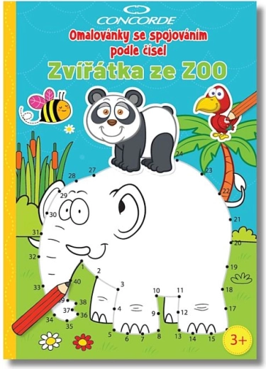 CONCORDE Ausmalbilder Zahlen verbinden – Zootiere