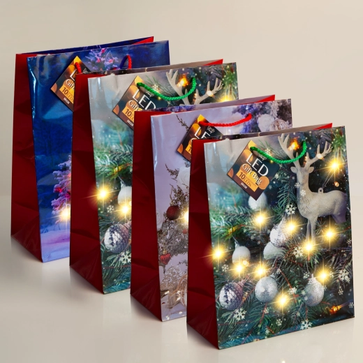LED-Geschenktüte mit warmweißer Beleuchtung – 1 Stück