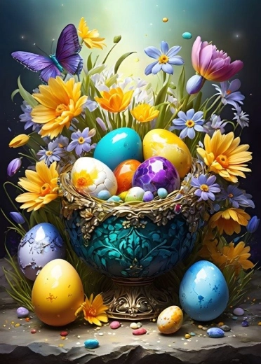 Puzzle Ostereier und Blumen 500 Teile BLUEBIRD