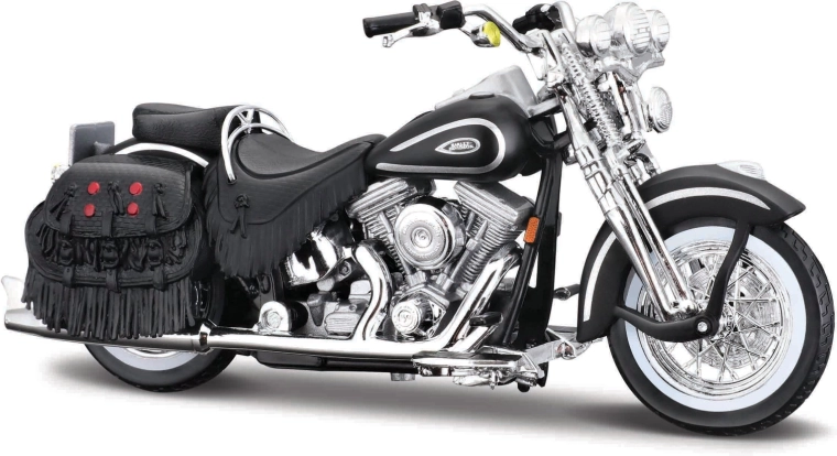 Maisto Harley-Davidson 1999 FLSTS Heritage Softail Springer mattschwarz 1:18
