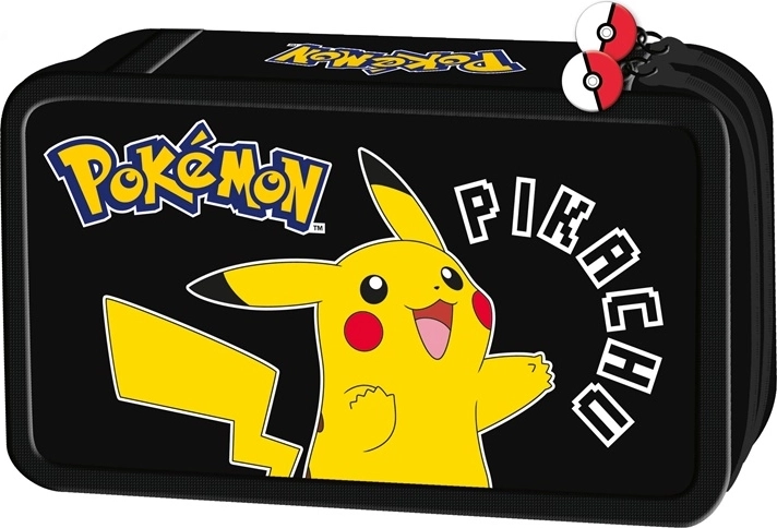 Pokémon-Federmäppchen mit 2 Fächern und Ausstattung, 20 cm