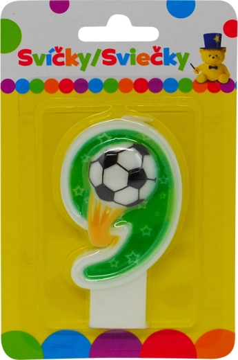 Geburtstagskerze mit Ball – Zahl 9