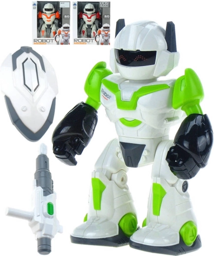 Adar Robot Dominator Kampfroboter mit Waffe und Schild 24 cm mit Licht und Sound - 1 Stück