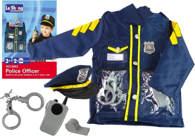 Karnevalskostüm Polizist mit Zubehör – 8 Teile