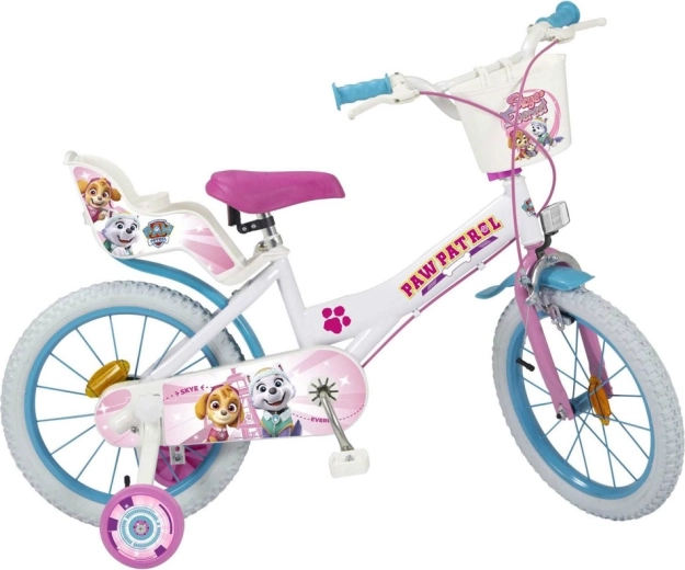 Kinderfahrrad Toimsa PAW Patrol 16" weiß‑rosa