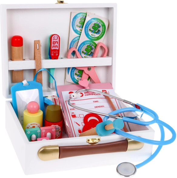 Holz-Arztset für Kinder ab 3 Jahre mit Zubehör, 30 Teile