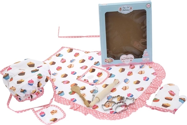 Kinder-Kochset mit Schürze und Zubehör