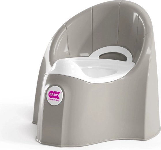 Ok Baby ergonomisches Töpfchen Pasha mit herausnehmbarem Einsatz, grau