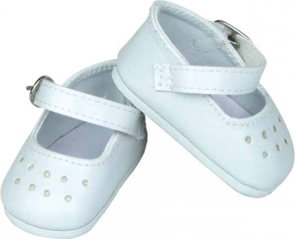PETITCOLLIN weiße Puppenschuhe für 27-cm-Puppen