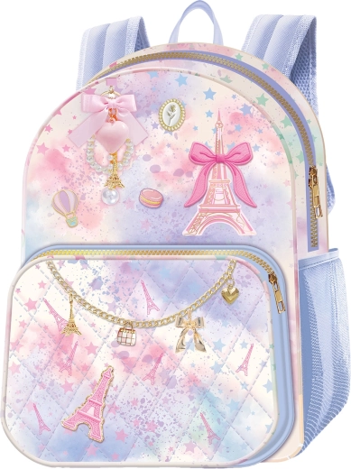Deluxe-Kinderrucksack Paris – Aquarell mit Schleife