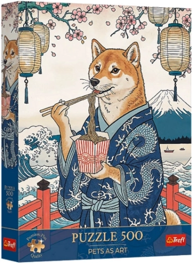 Trefl Premium Plus Puzzle Pets as Art: Shibinas Nudelmeditation, 500 Teile