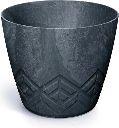 Blumentopf mit Betoneffekt 23,8 cm, anthrazit