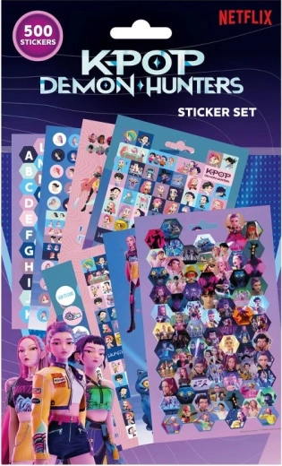 Sticker-Set 500 Stk. K‑POP Demon Hunters