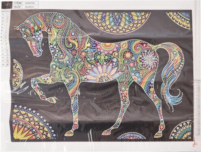 Diamantmalerei Leuchtendes Pferd 30 × 40 cm