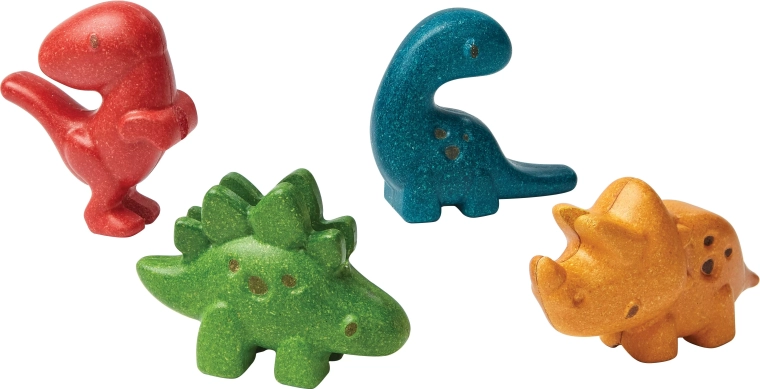 Set aus Holz-Dinosauriern Plan Toys