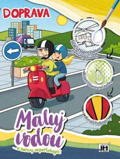 Wasser-Malbuch A4 Verkehr