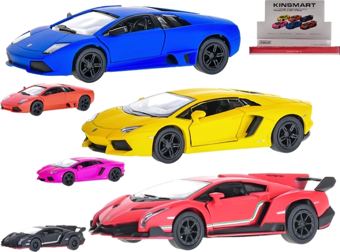 Kinsmart Lamborghini Metall-Automodell 1:36 mit Rückziehmotor und zu öffnenden Türen